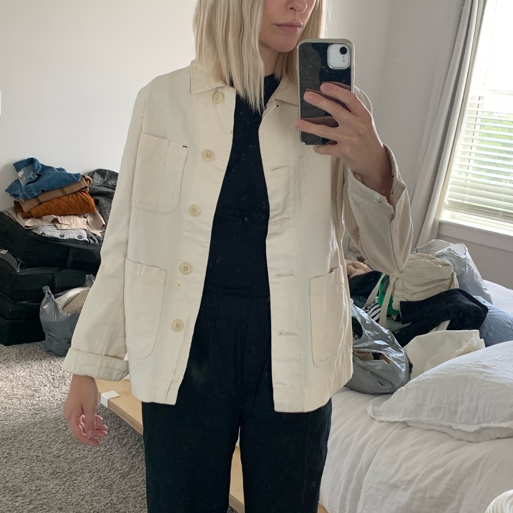 Everlane Women's Cream Shirt Jacket